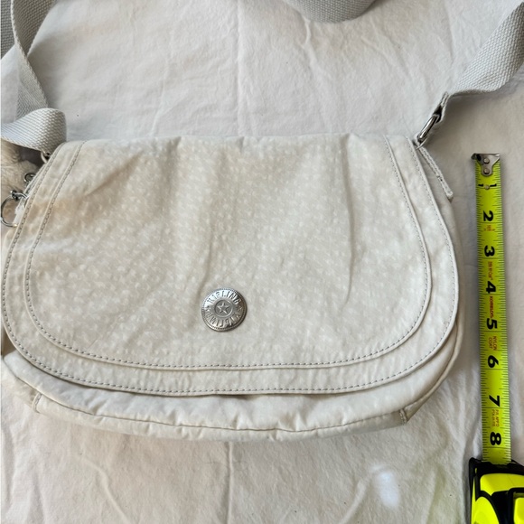 Kipling Light Gray/ Off-white Crossbody Bag with Charm - Picture 13 of 14